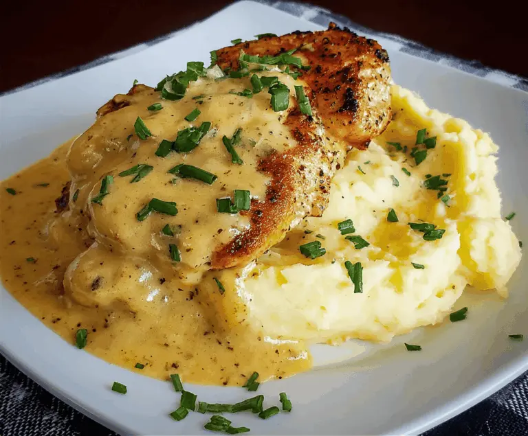 Delicious chicken served with creamy Dijon sauce and smooth mashed potatoes, perfect for a comforting meal.