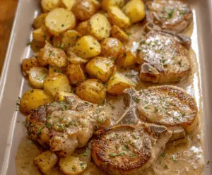 Crockpot Ranch Pork Chops and Potatoes