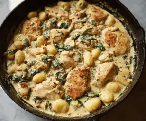 Garlic Chicken Gnocchi Skillet