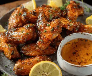 Lemon Pepper Wings With Honey