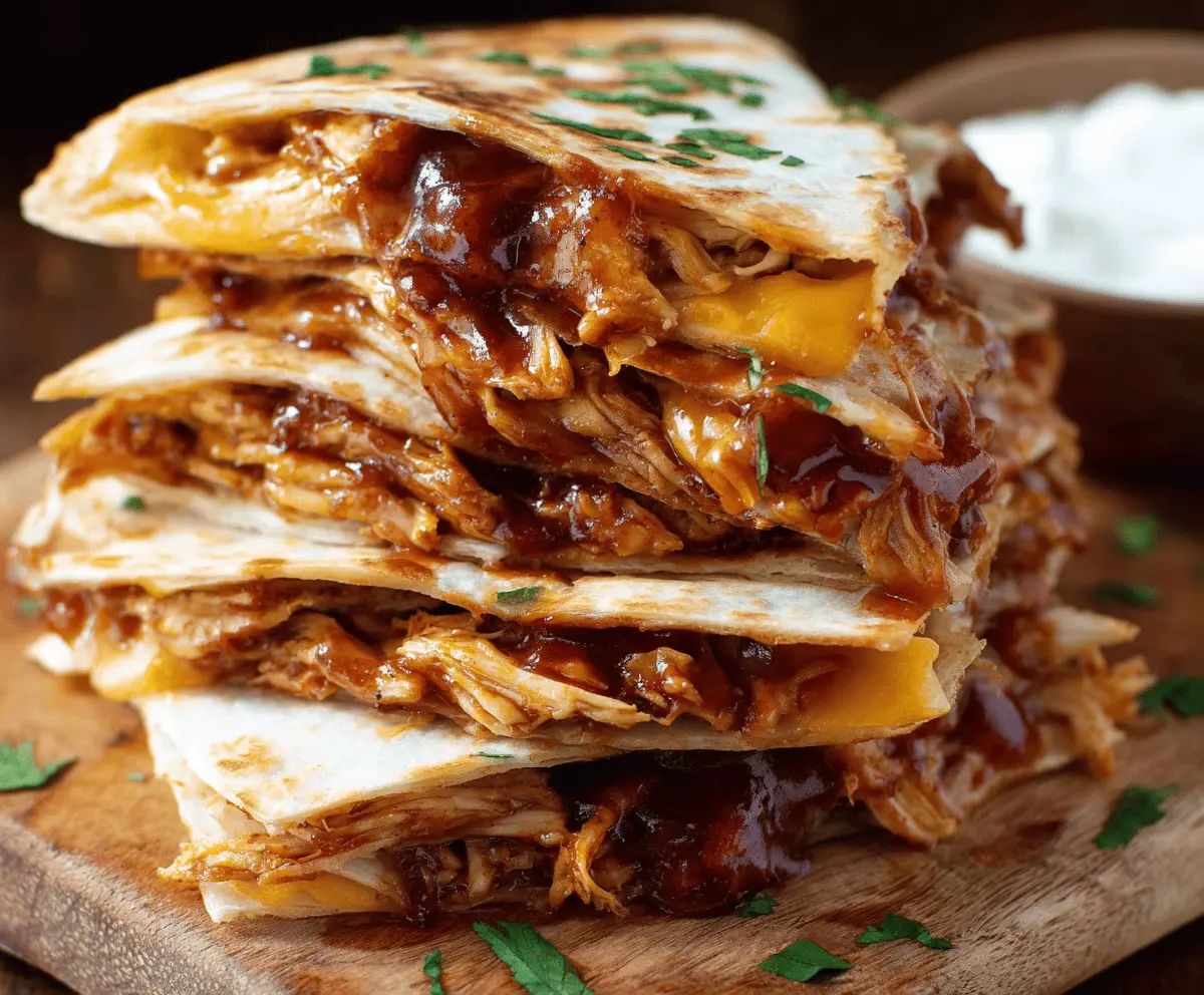 Easy BBQ Chicken Quesadilla Recipe