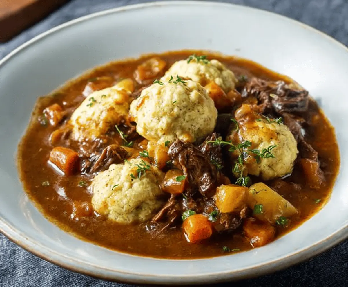 Beef Stew with Dumplings — hearty and comforting