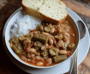 Crockpot Speckled Butter Beans and Okra Stew