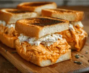 Grilled Buffalo Chicken Sandwiches with Grinder Slaw