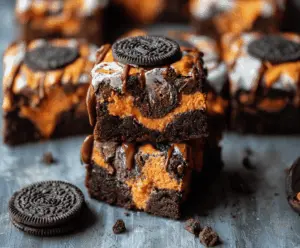 Halloween Oreo Brownies