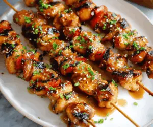 Honey Garlic Chicken Skewers
