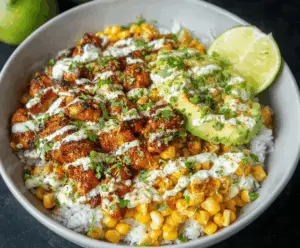 Street Corn Chicken Rice Bowl