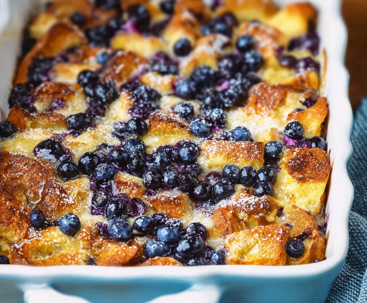 Easy Blueberry French Toast Casserole