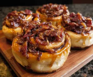 Bourbon Maple Bacon Cinnamon Rolls