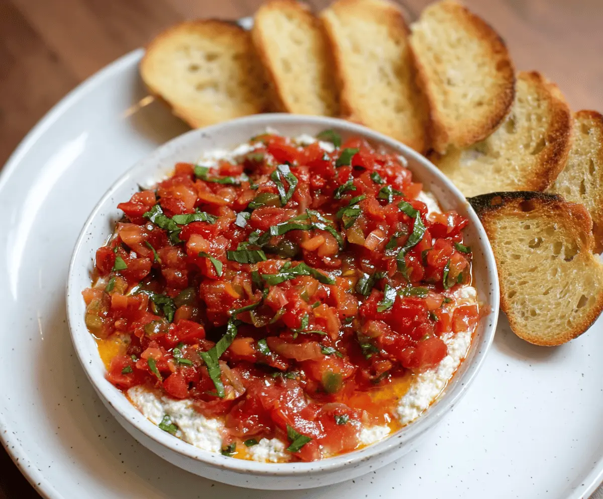 Easy Bruschetta Dip Recipe