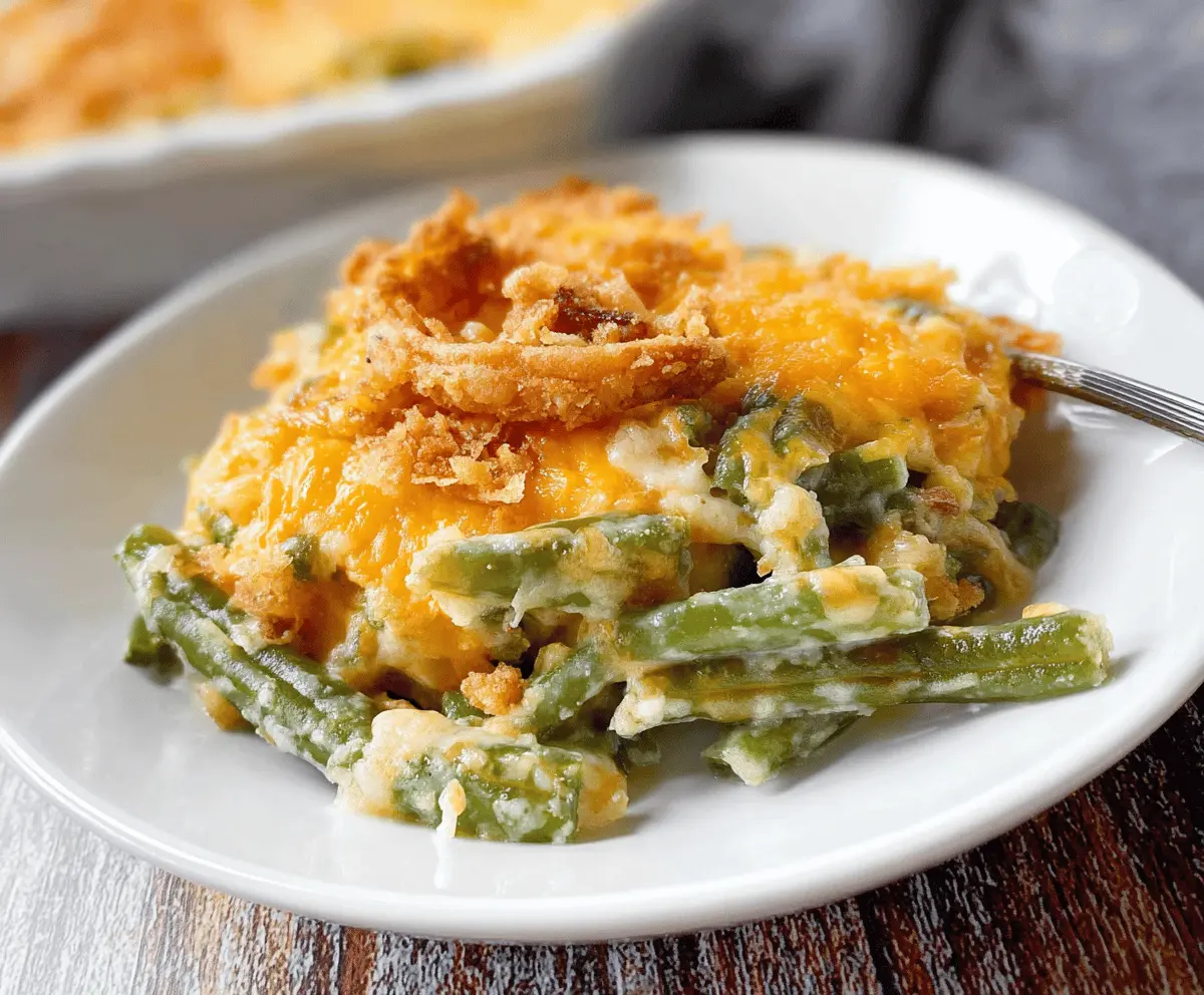 Easy Cheddar Bay Green Bean Casserole