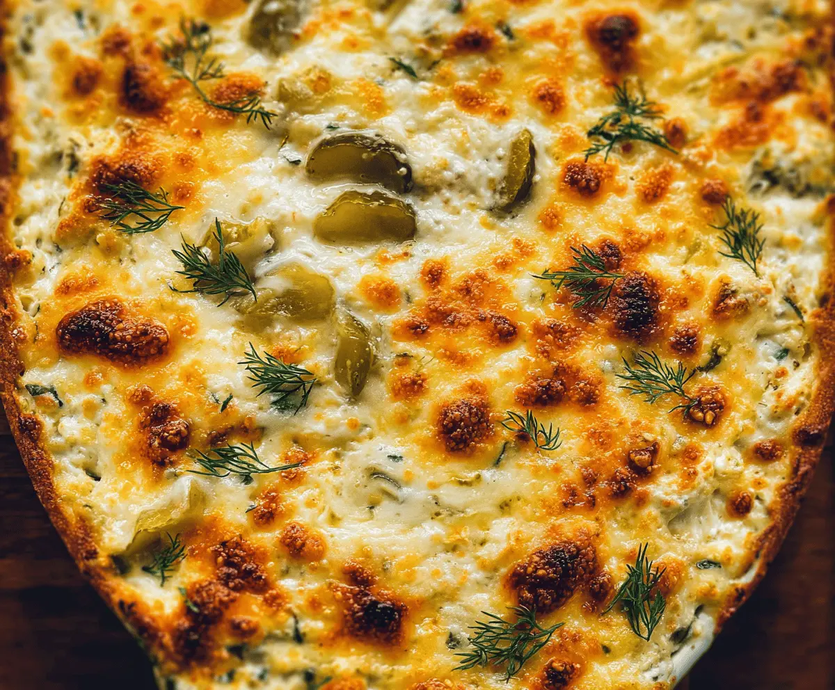 Easy Cheesy Baked Pickle Dip