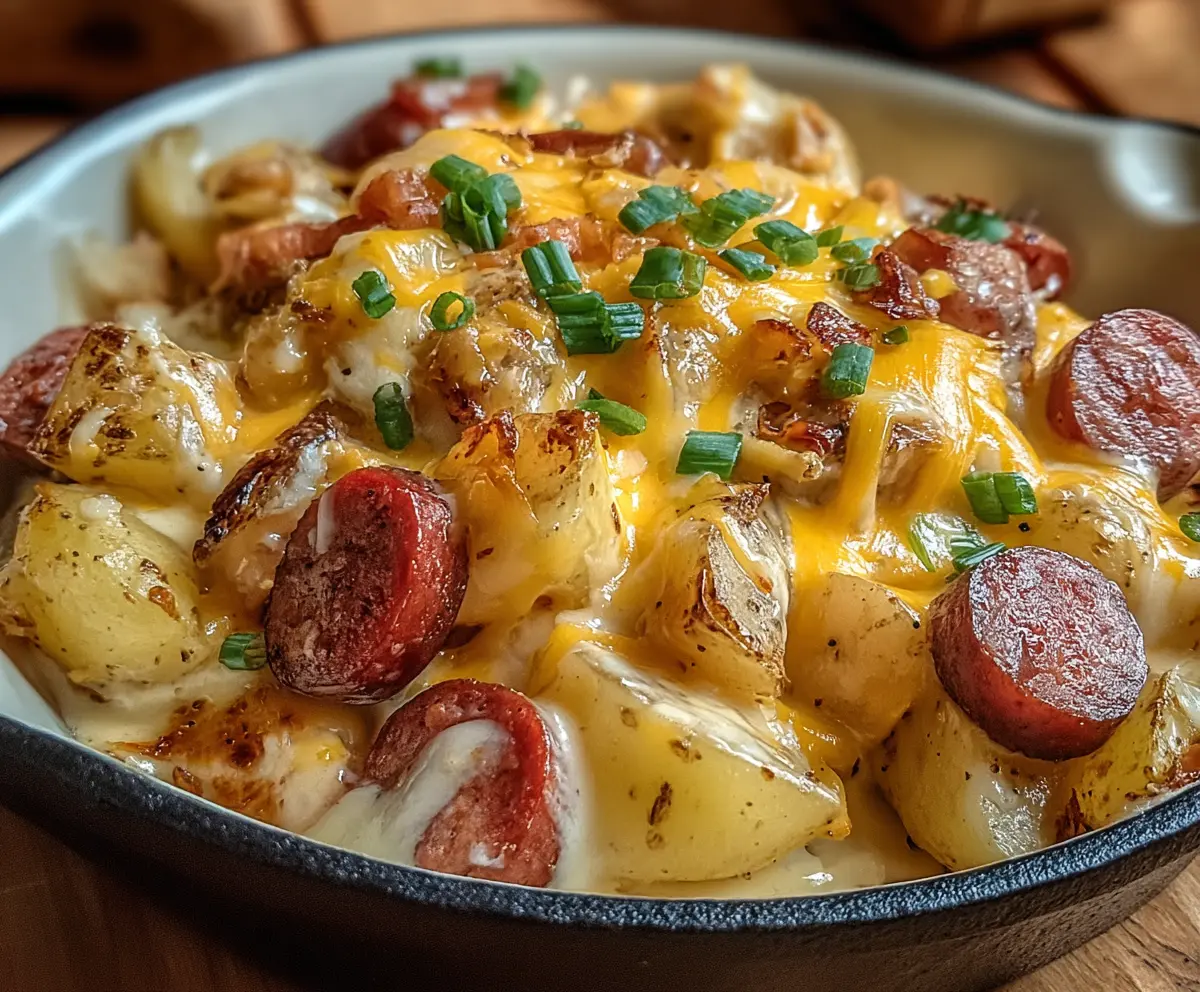 Easy Cheesy Ranch Potatoes & Sausage