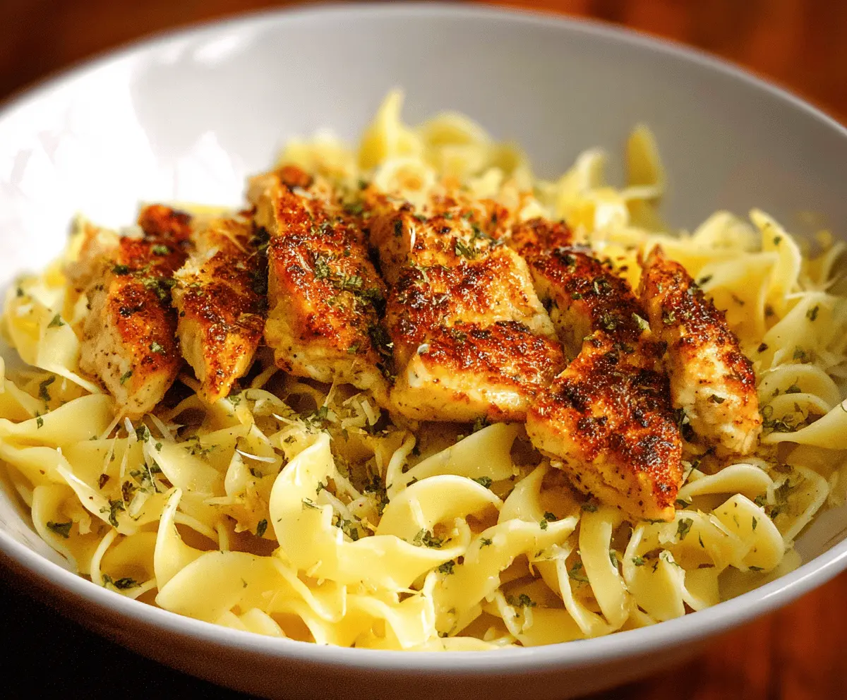 Easy Chicken Buttered Noodles Recipe