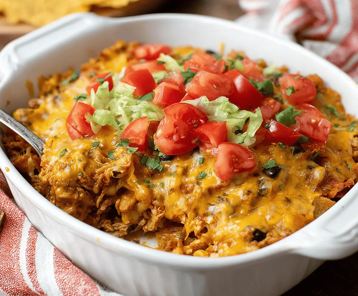 Easy Chicken Taco Casserole