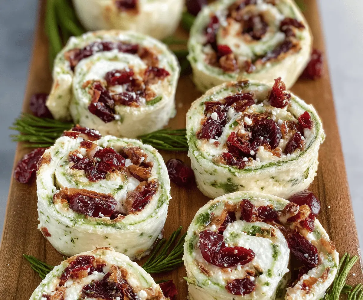 Easy Cranberry Feta Pinwheels