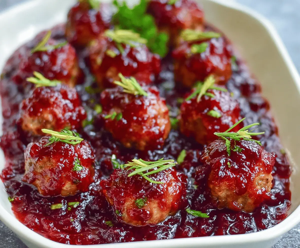 Easy Cranberry Sauce Meatballs