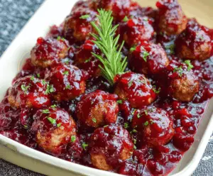 Cranberry Sauce Meatballs