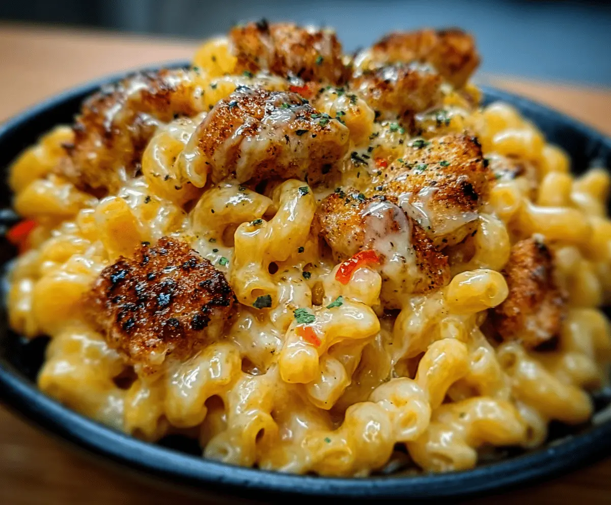 Creamy Honey Pepper Chicken Mac & Cheese