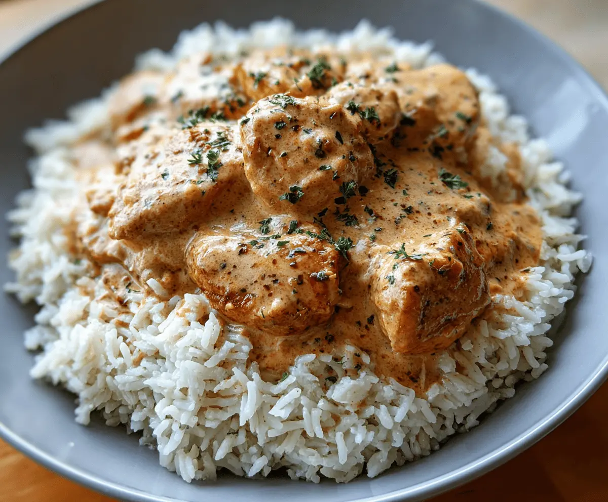 Easy Creamy Smothered Chicken & Rice