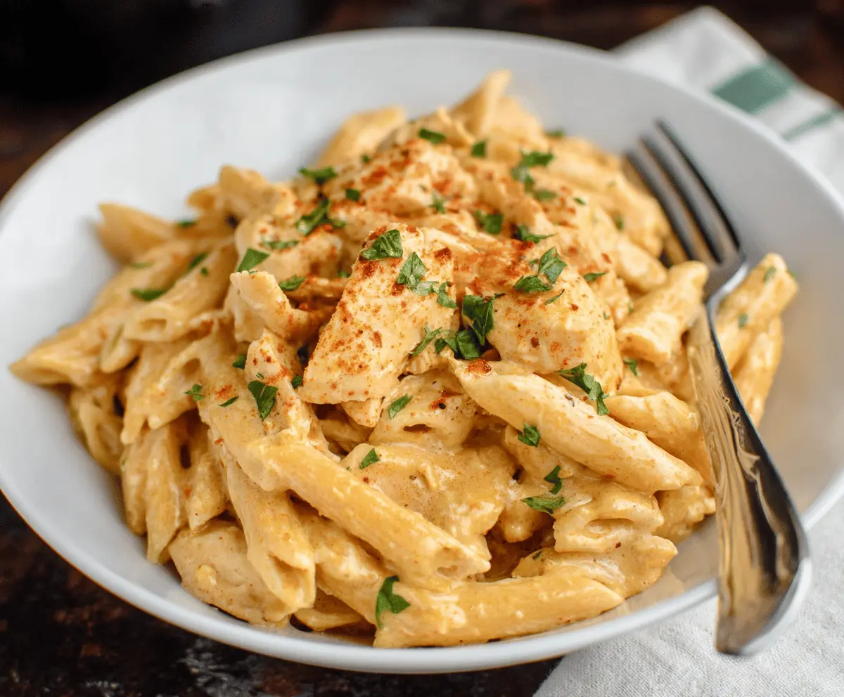 Easy Crock Pot Cajun Chicken Pasta