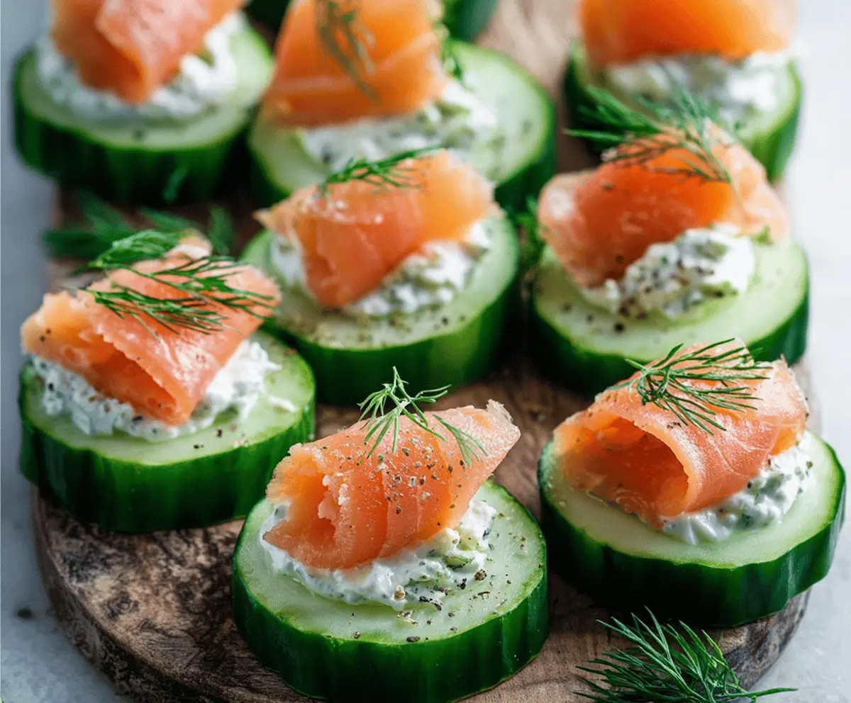 Easy Cucumber Smoked Salmon Bites