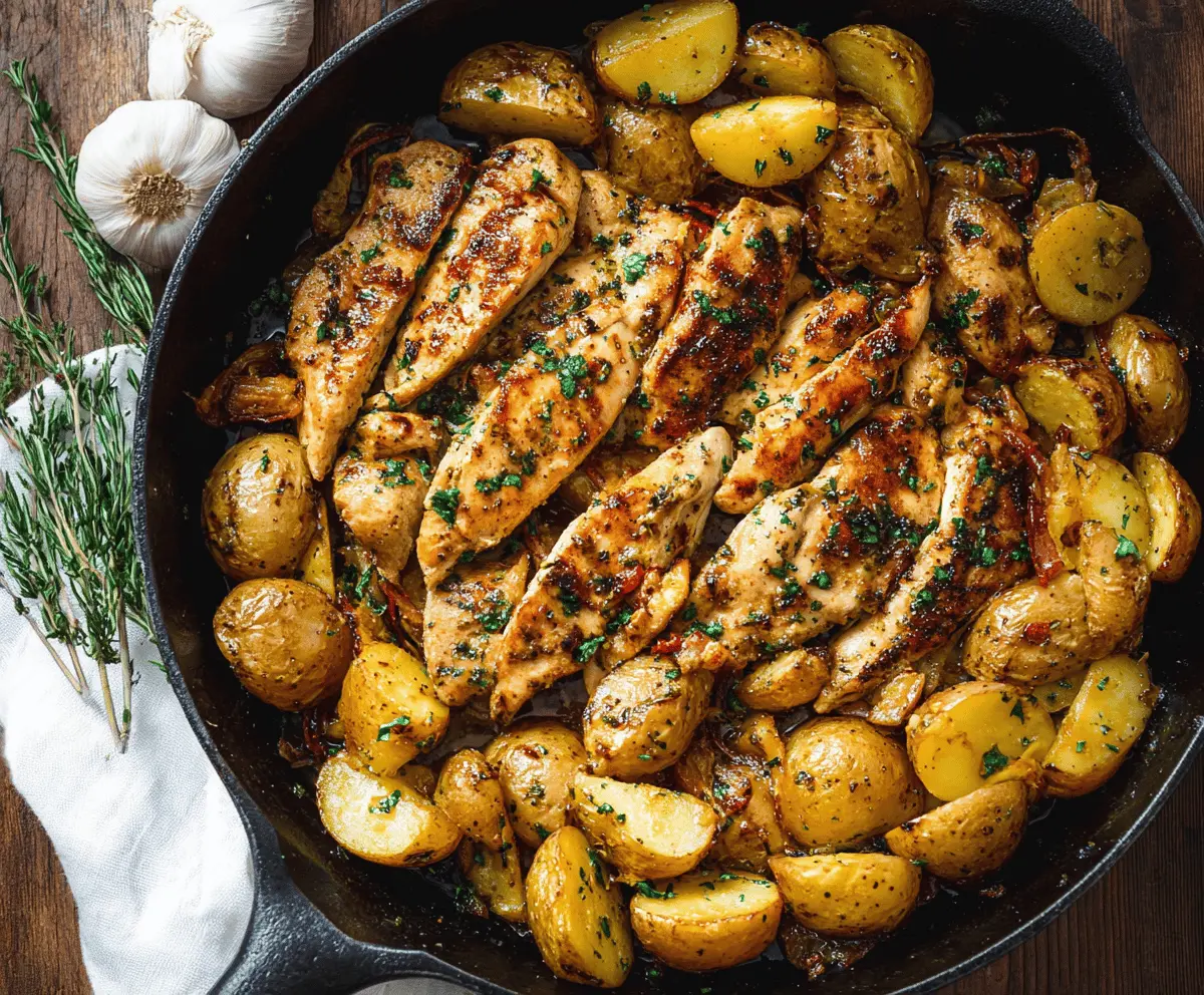 Easy Garlic Butter Chicken & Potatoes