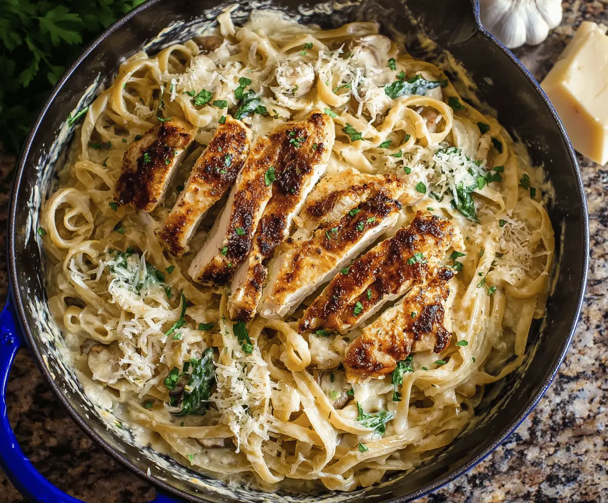 Easy Garlic Parmesan Chicken Pasta