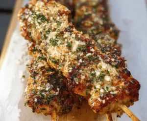 Garlic Parmesan Chicken Skewers