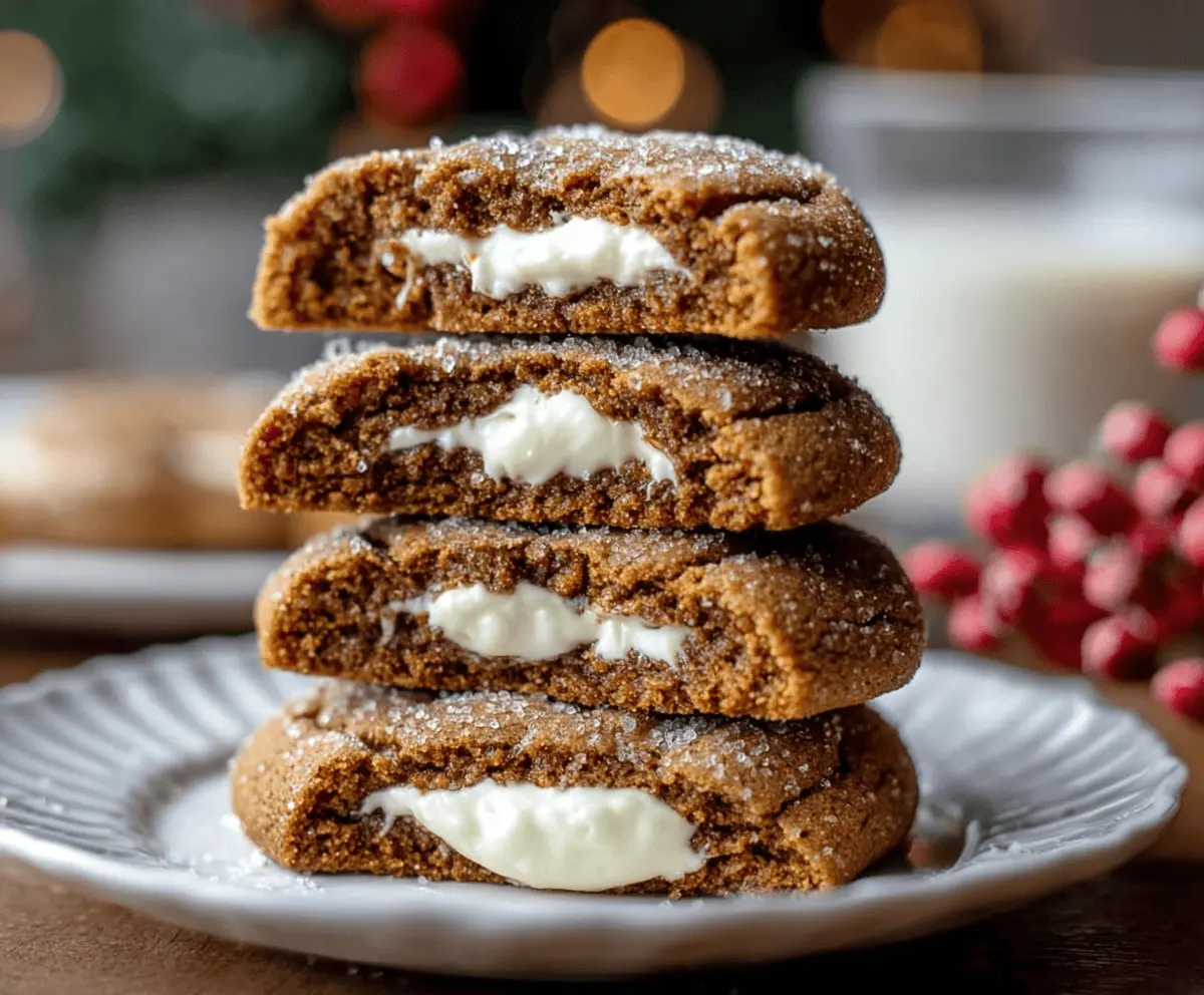Gingerbread Cheesecake Cookies Recipe