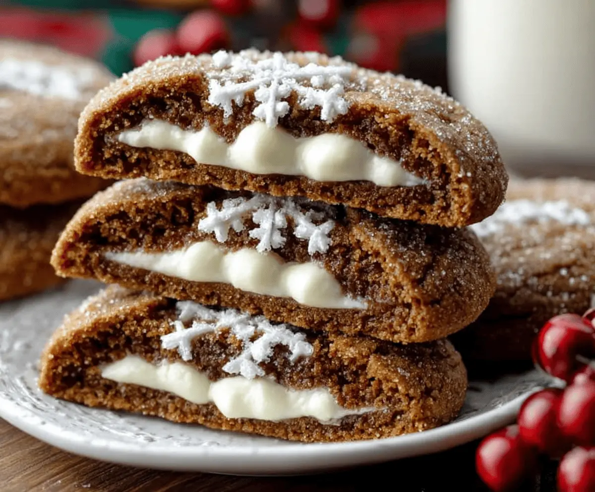 Delicious gingerbread cheesecake cookies with festive spices and creamy frosting.