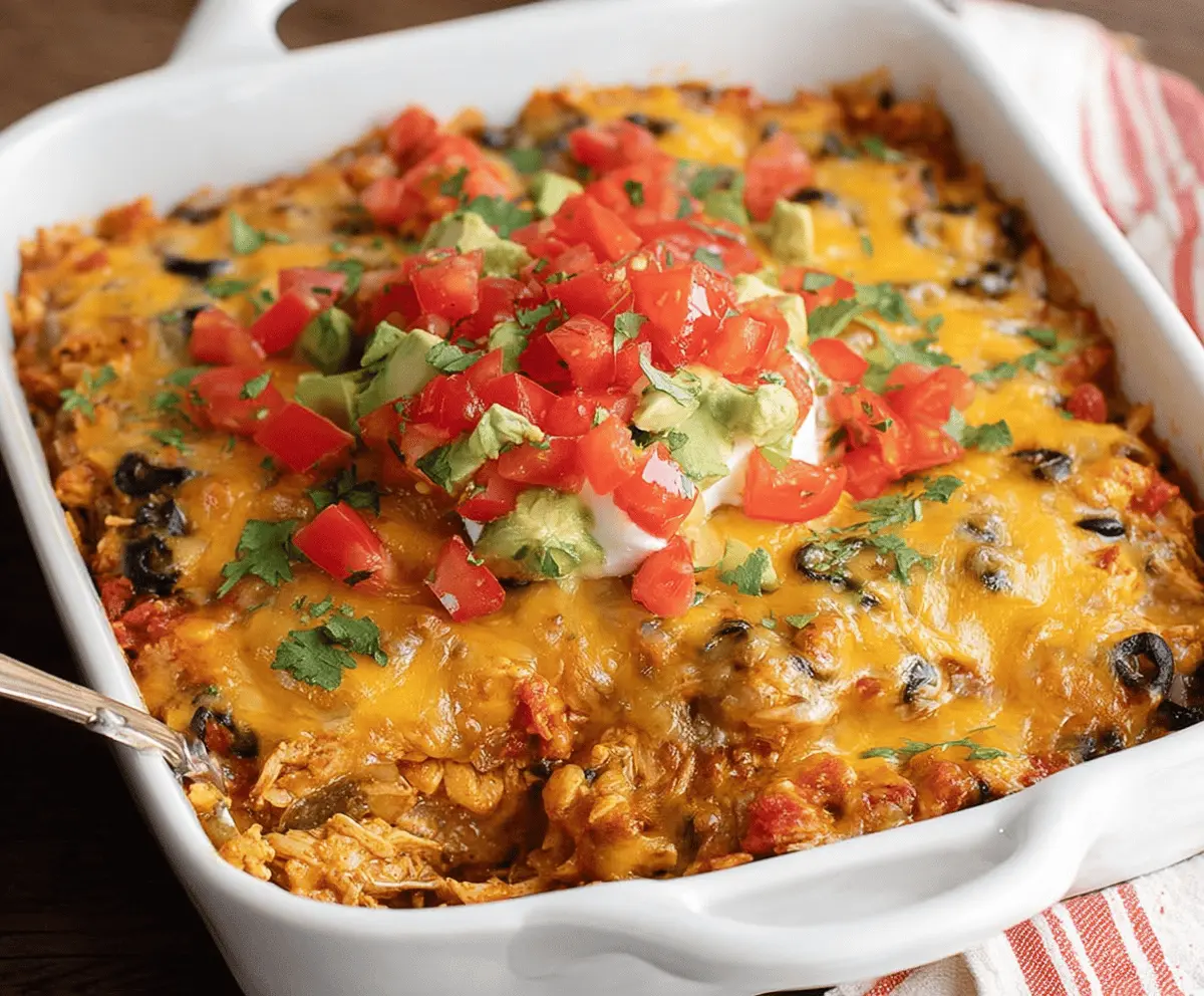 Easy Healthy Chicken Taco Casserole