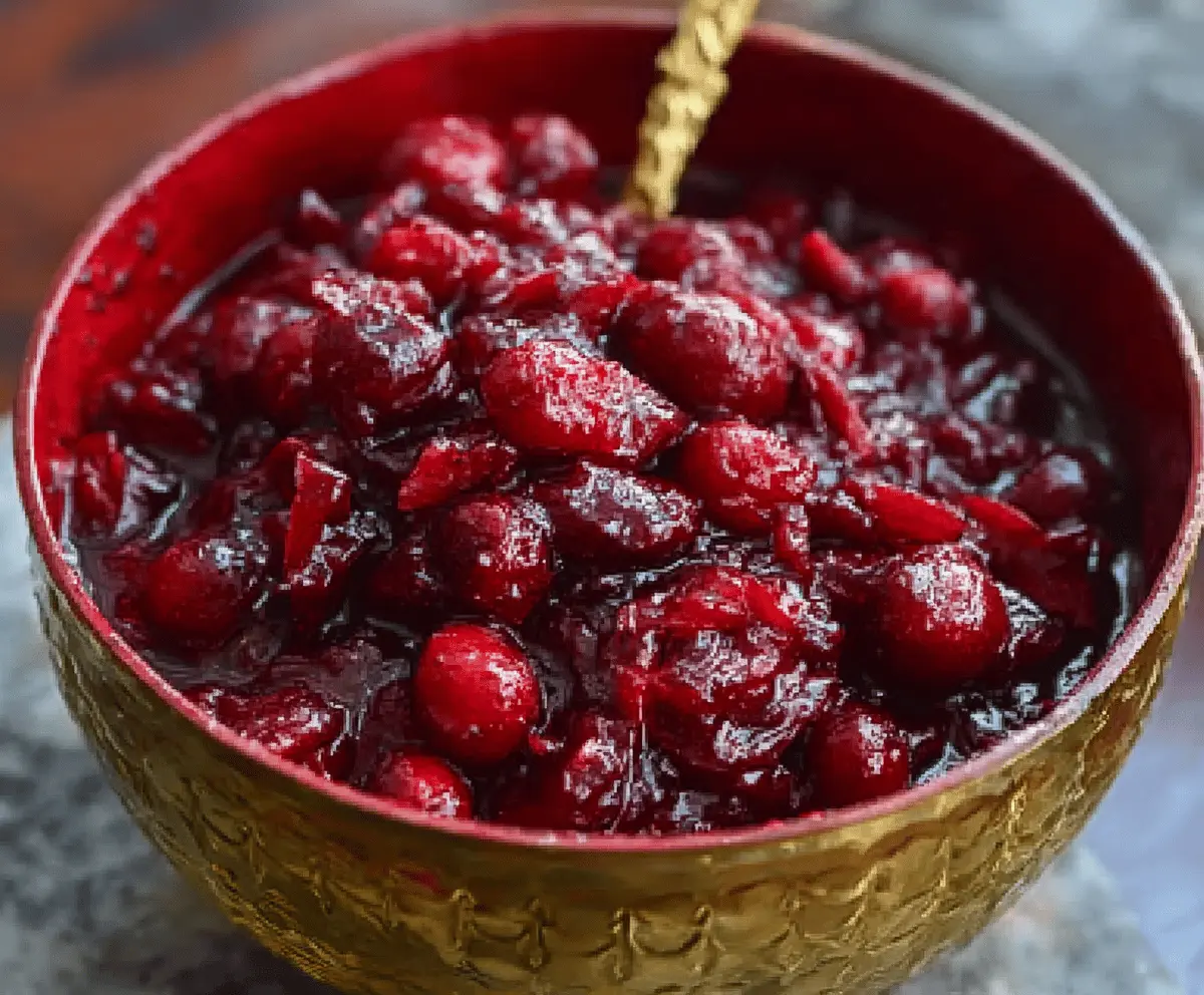 Easy Honey Bourbon Cranberry Sauce