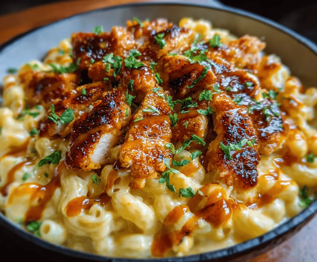 Creamy Hot Honey Chicken Mac