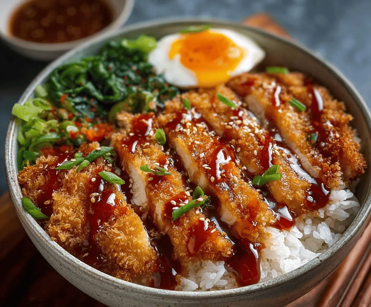 Easy Japanese Katsu Bowls with Tonkatsu Sauce