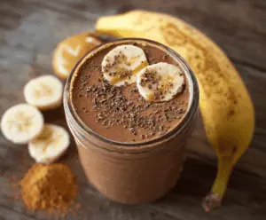 Chocolate Peanut Butter Banana Smoothie
