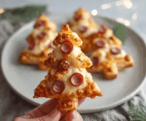 Puff Pastry Christmas Tree Pizza Bites