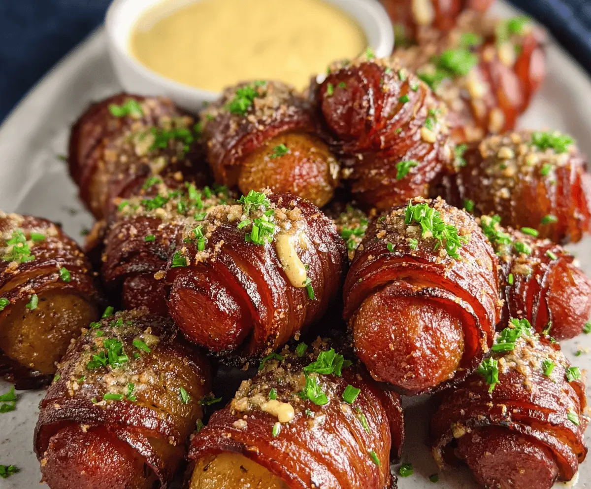 Savory Mustard Hasselback Kielbasa Bites