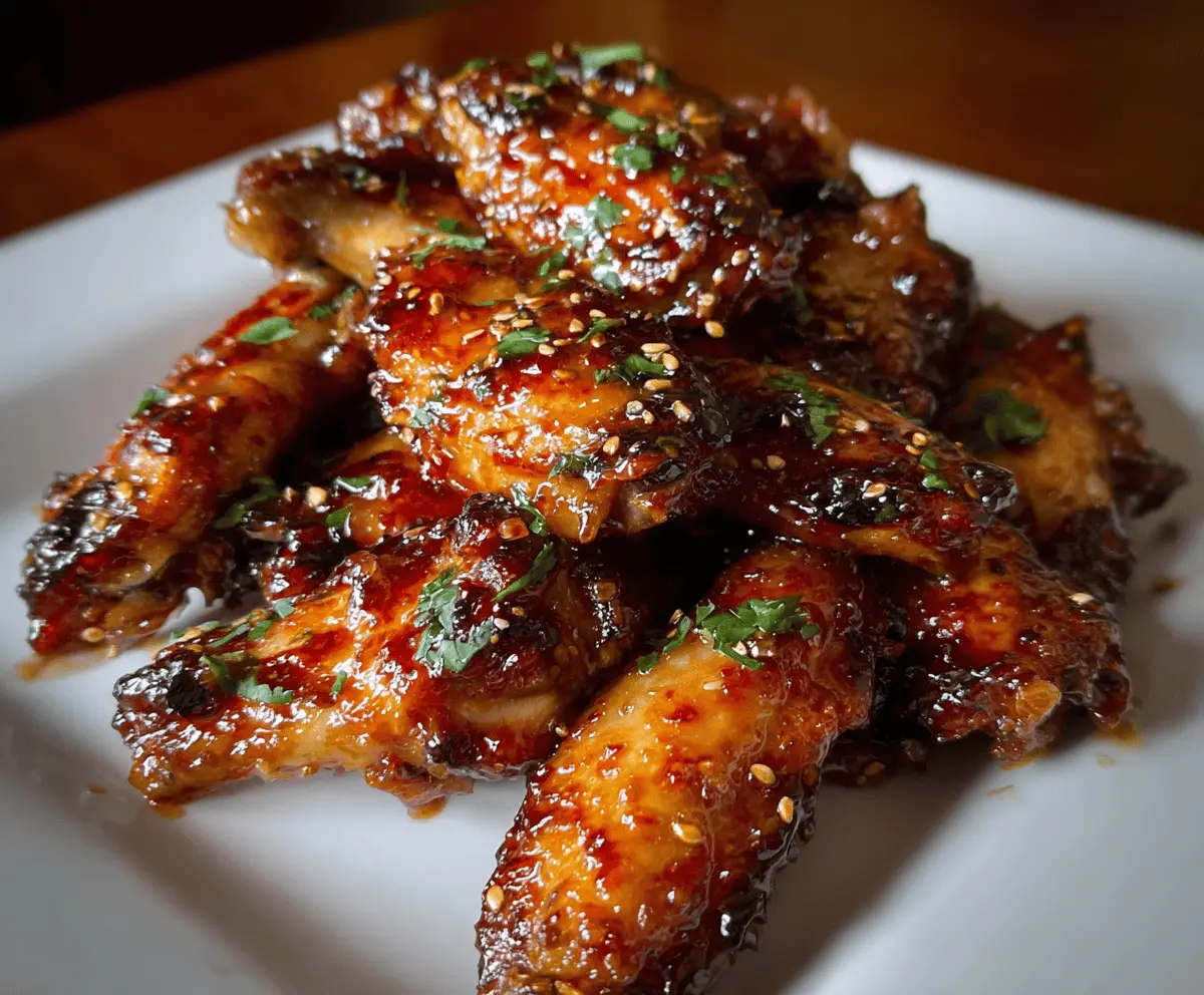Delicious sticky pineapple-teriyaki chicken wings served with a glossy glaze and fresh pineapple slices.