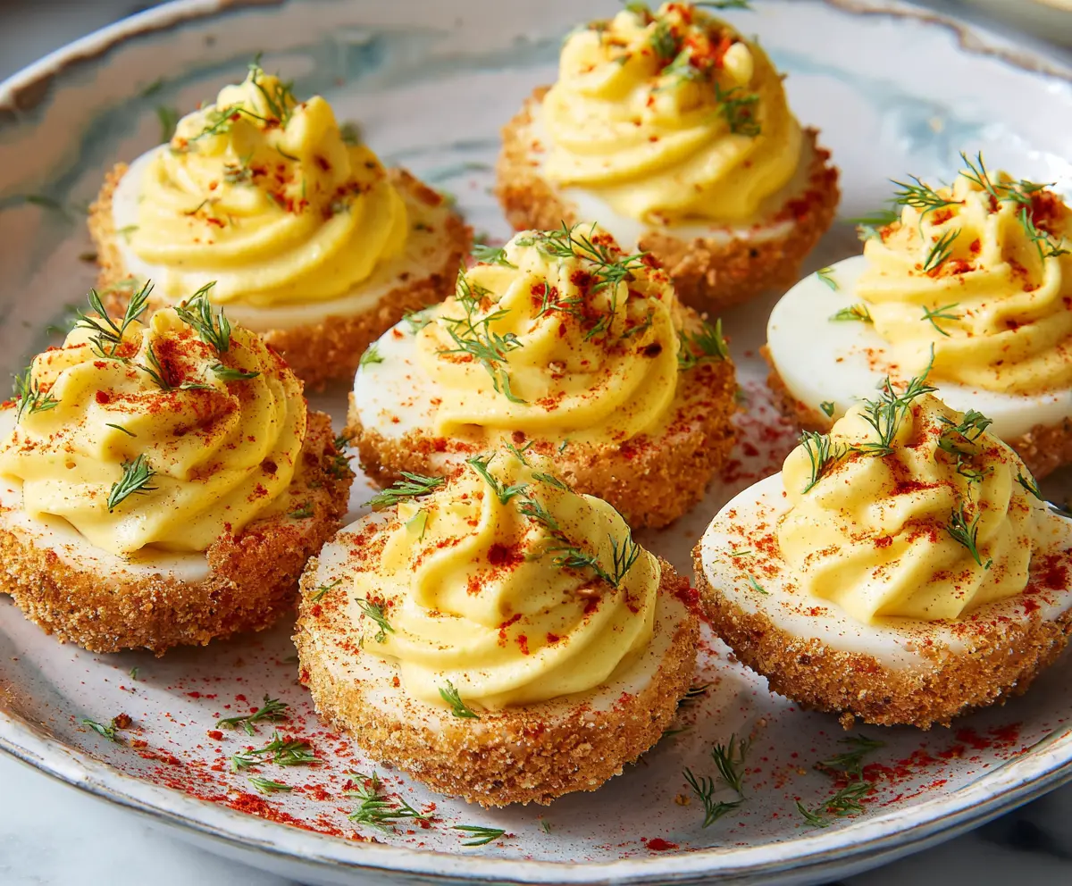 Crispy Air Fryer Deviled Eggs