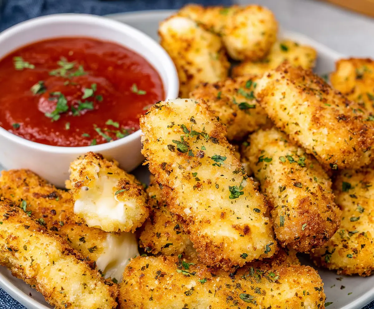 Crispy Baked Mozzarella Sticks