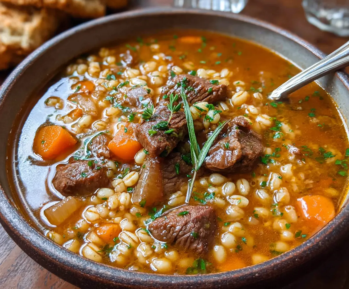 Hearty Beef and Barley Soup Recipe