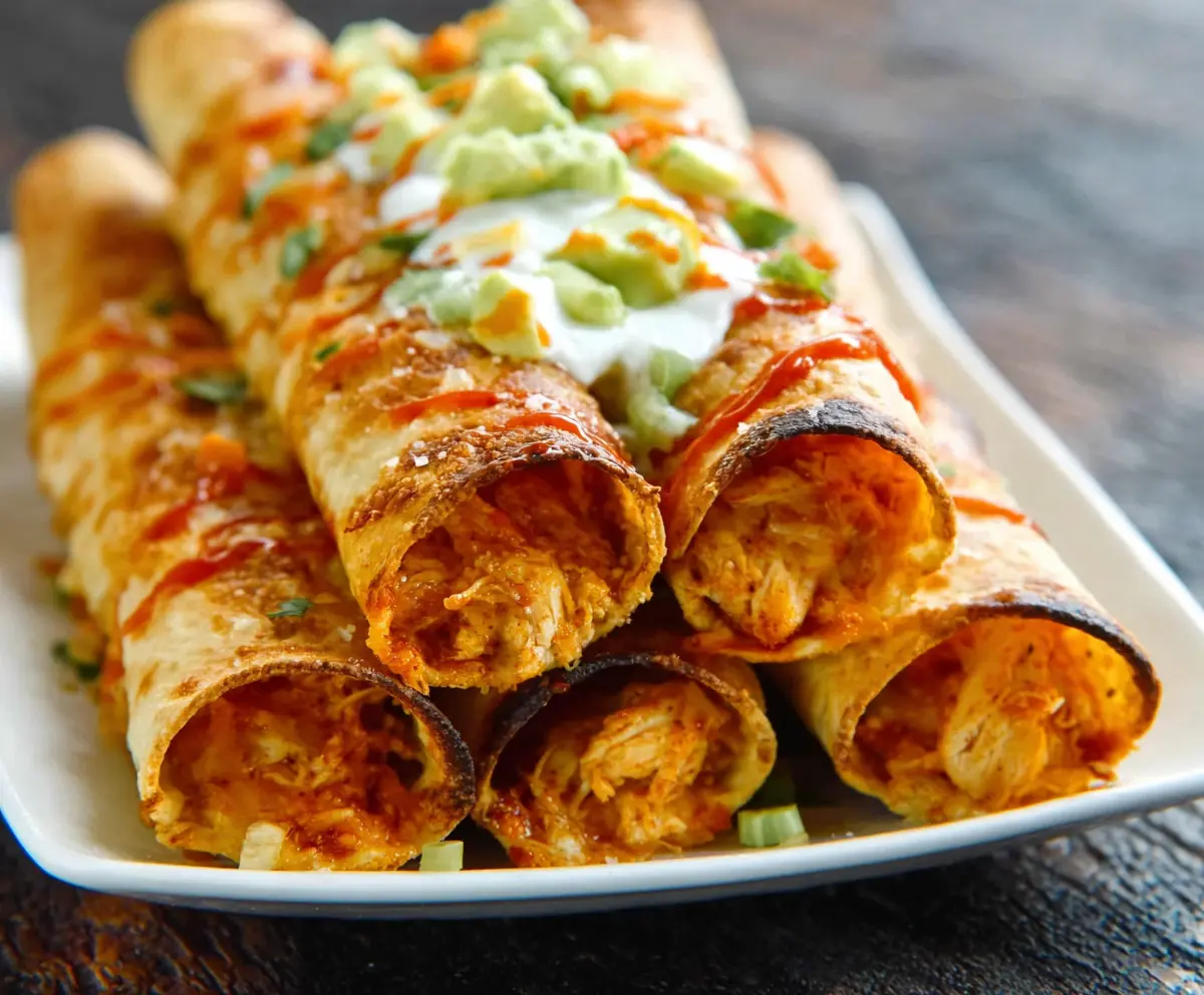 Easy Buffalo Chicken Taquitos