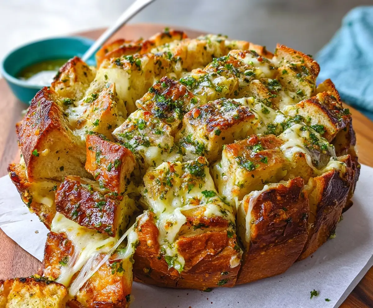 Cheesy Pull Apart Garlic Bread Recipe