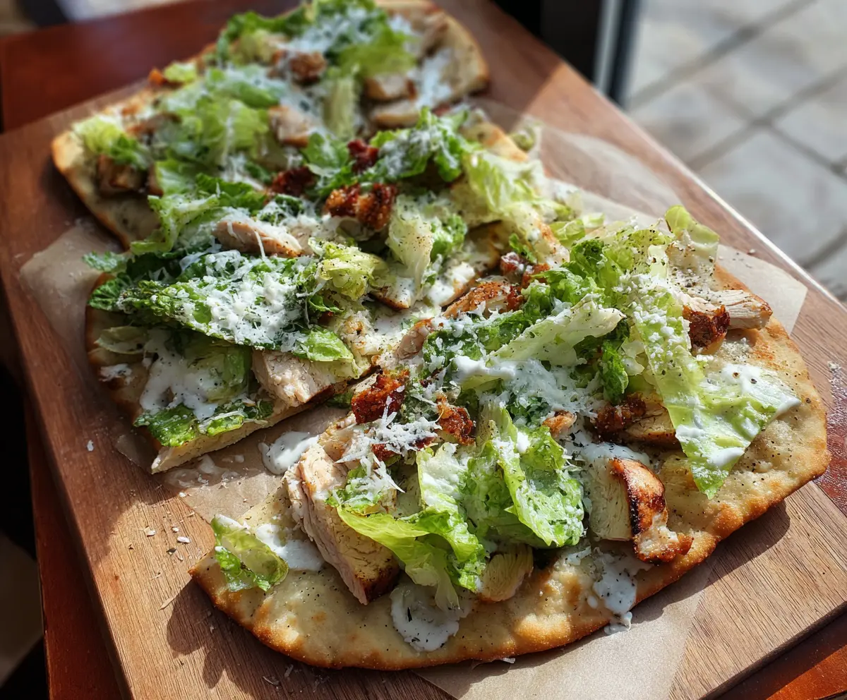 Easy Chicken Caesar Flatbread