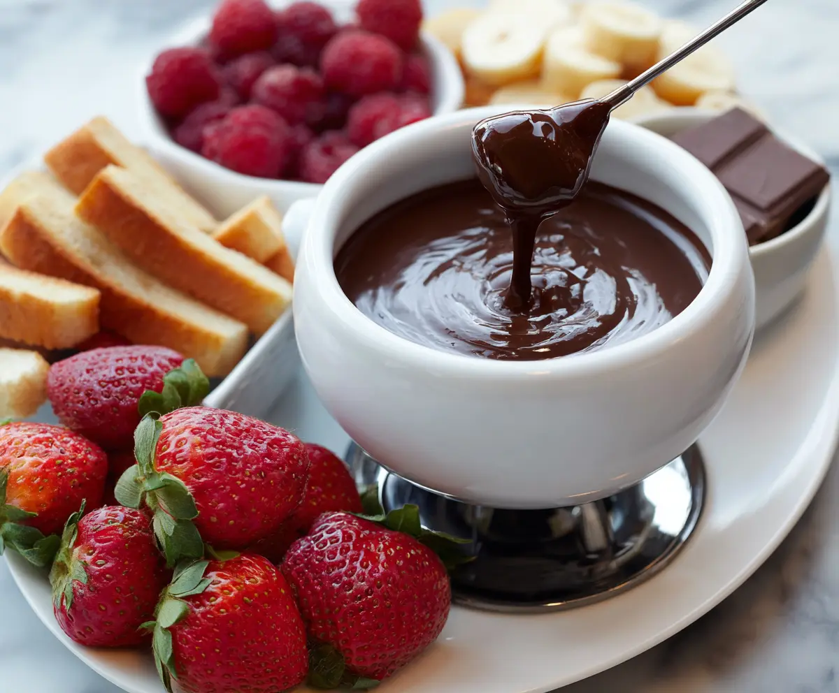 Easy Chocolate Fondue for Two