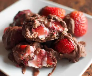 Chocolate Strawberry Yogurt Clusters