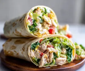 Chopped Chicken Caesar Salad Wrap