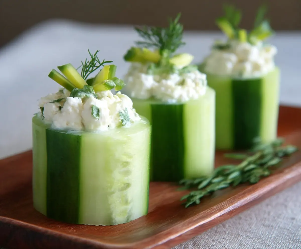 Fresh Cottage Cheese Cucumber Cups