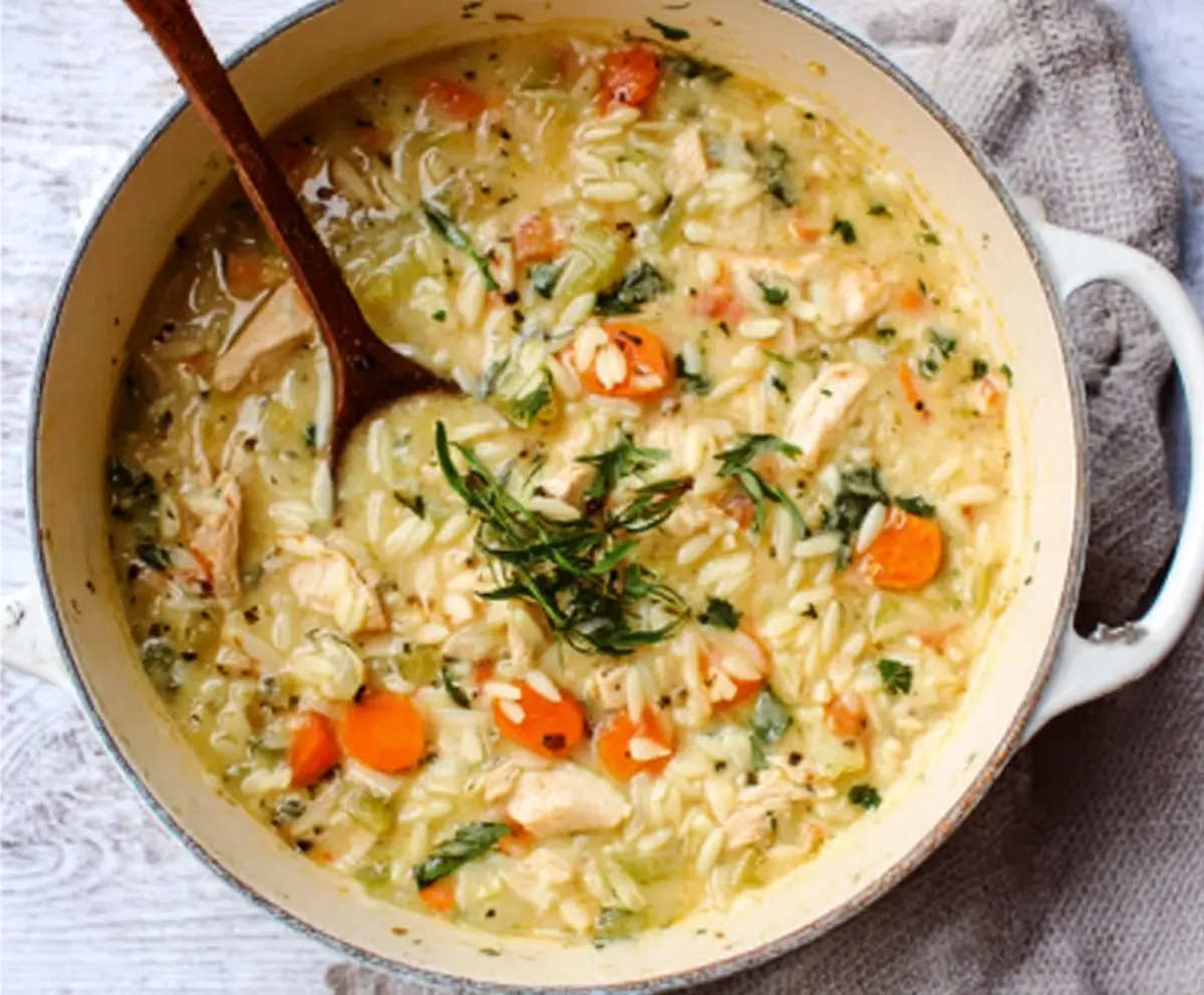 Creamy Chicken Orzo Soup Recipe